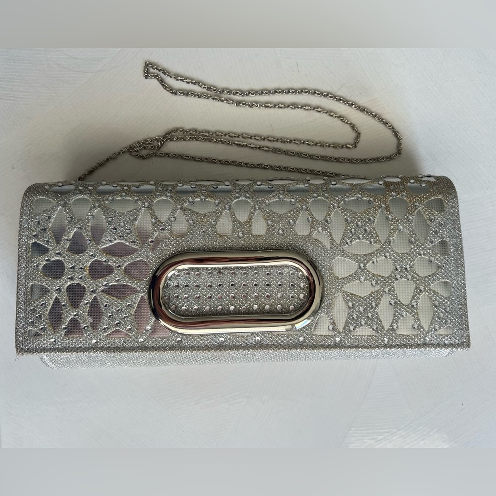 Elegant Silver Clutch Bag
